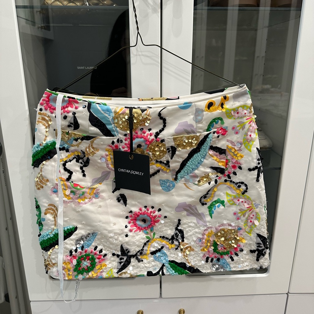 Cynthia Rowley Embellished Skirt - Multi Color